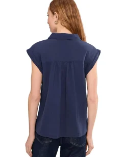 Women Mod-o-doc Sleeveless Henley Shirt