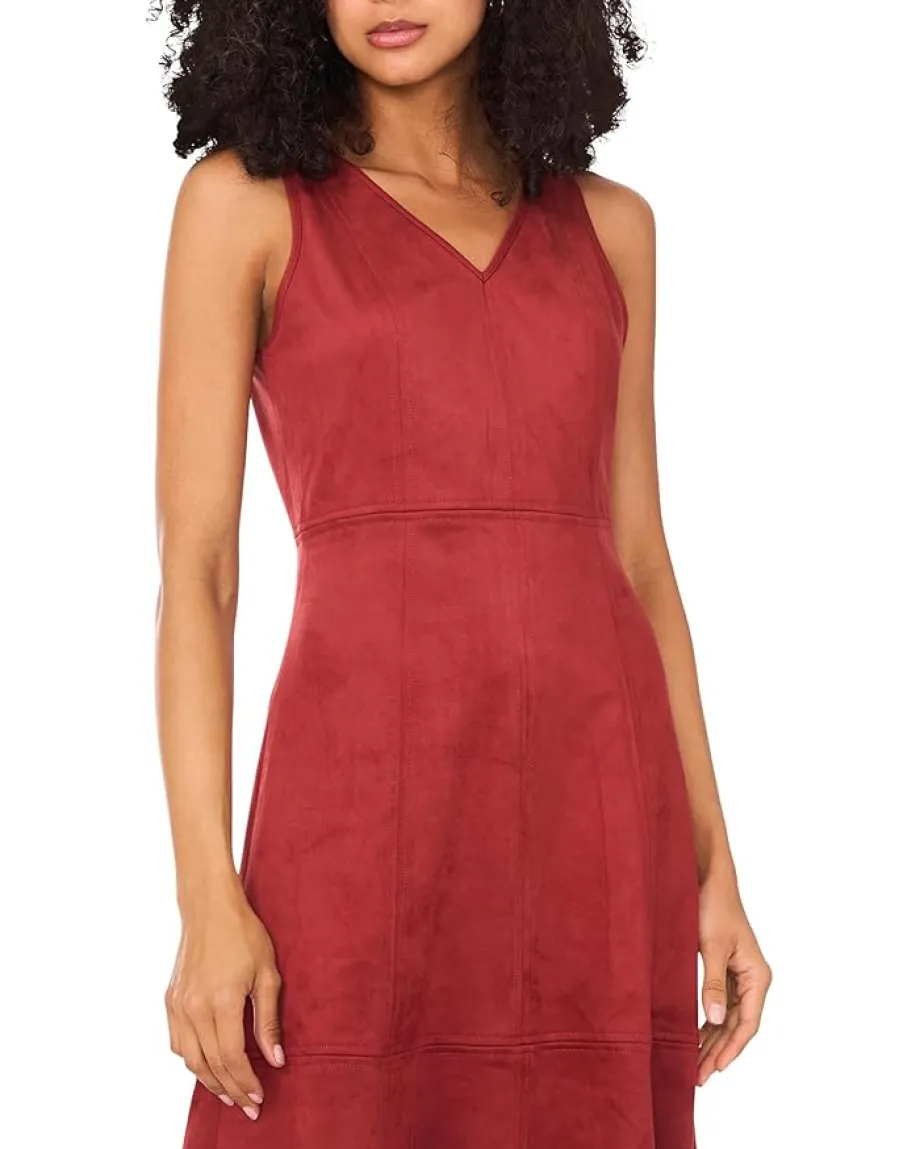 Women Vince Camuto Sleeveless Midi Dress with Seams