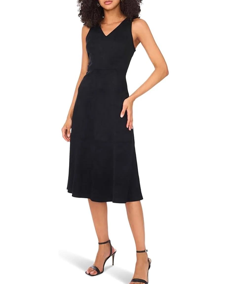 Women Vince Camuto Sleeveless Midi Dress with Seams