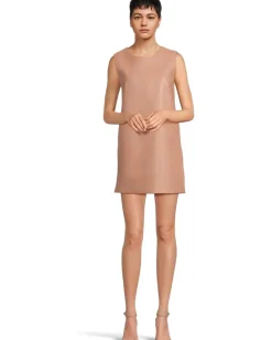 Norma Kamali Sleeveless Mini Dress Cappuccino Discount