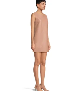 Norma Kamali Sleeveless Mini Dress Cappuccino Discount