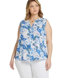 Women NYDJ Sleeveless Pintuck Blouse
