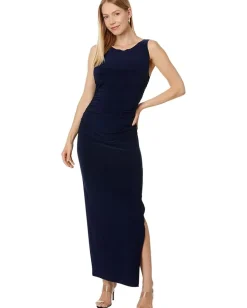 Women Norma Kamali Sleeveless Shirred Waist Gown