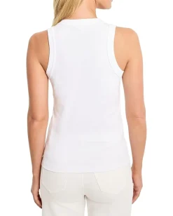 NIC+ZOE Sleeveless V-Neck Tank Paper White 1 Online
