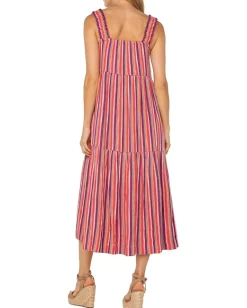 Women Liverpool Los Angeles Sleeveless Woven Midi Dress