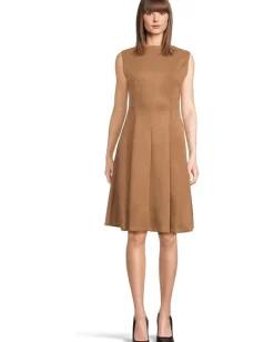 Calvin Klein Sleeveless Zipper Suede Aline Luggage Clearance