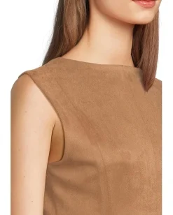 Calvin Klein Sleeveless Zipper Suede Aline Luggage Clearance