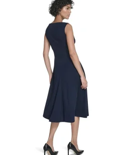 Calvin Klein Sleevless Midi Seam Detail Indigo Sale