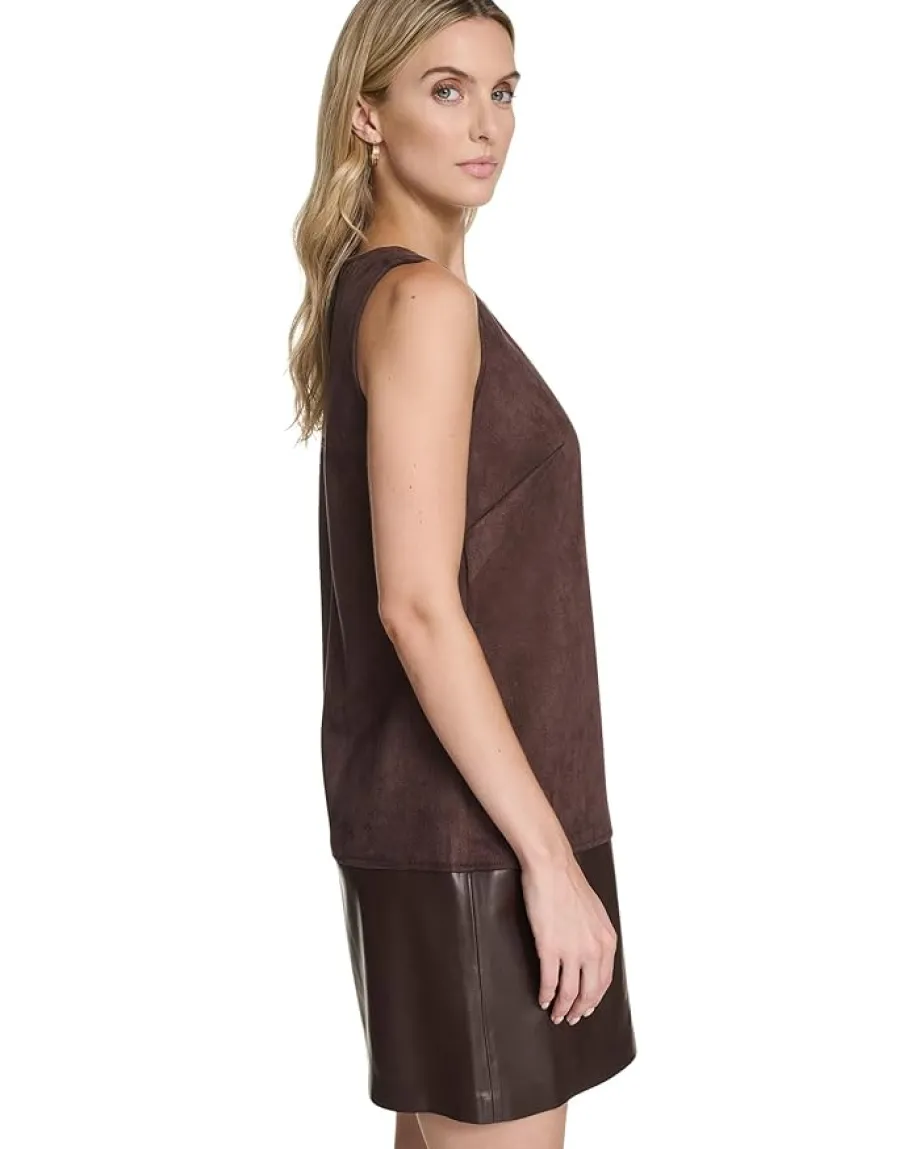 Women Calvin Klein Sleevless Suede Shift