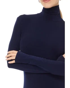 Women Norma Kamali Slim Fit Long Sleeve Turtle Top