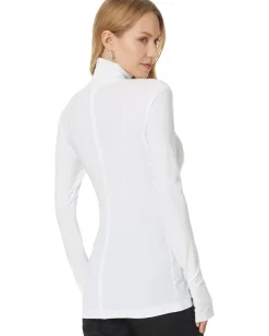 Norma Kamali Slim Fit Long Sleeve Turtle Top Snow White Online