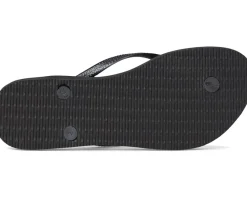 Havaianas Slim Organic Flip Flop Sandal Black/Grey/Gold Hot