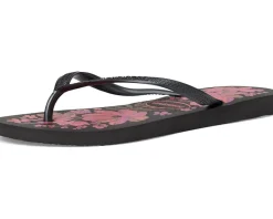 Havaianas Slim Organic Flip Flop Sandal Black/Grey/Gold Hot