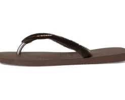Havaianas Slim Square Plush Sandals Dark Brown Outlet