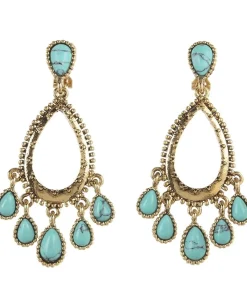 Women Lauren Ralph Lauren Small Gypsy Hoop Bead Drops Clip Earrings