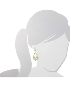 Women Lauren Ralph Lauren Small Gypsy Hoop Bead Drops Clip Earrings