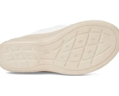 LifeStride Smile 3 Slides Bright White Stretch Fabric Sale