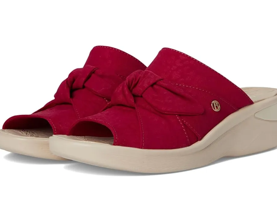 LifeStride Smile Slides Fire Red Monomesh Fabric Hot