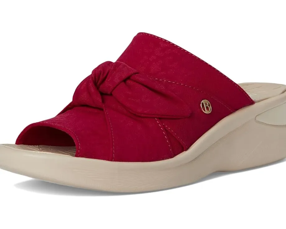 LifeStride Smile Slides Fire Red Monomesh Fabric Hot