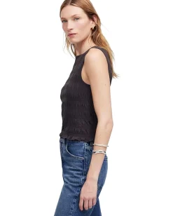 Women Madewell Smocked Boatneck Tank