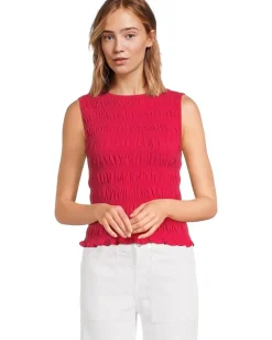 Women Madewell Smocked Boatneck Tank
