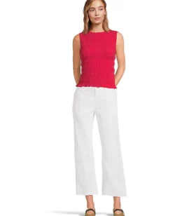 Women Madewell Smocked Boatneck Tank