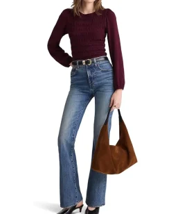 Women Madewell Smocked Boatneck Top