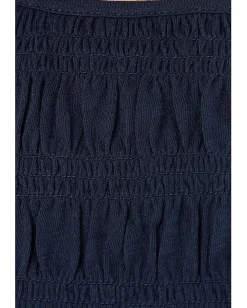 Madewell Smocked Boatneck Top Midnight Navy Online