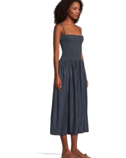 Women Madewell Smocked Indigo Cami Sundress in