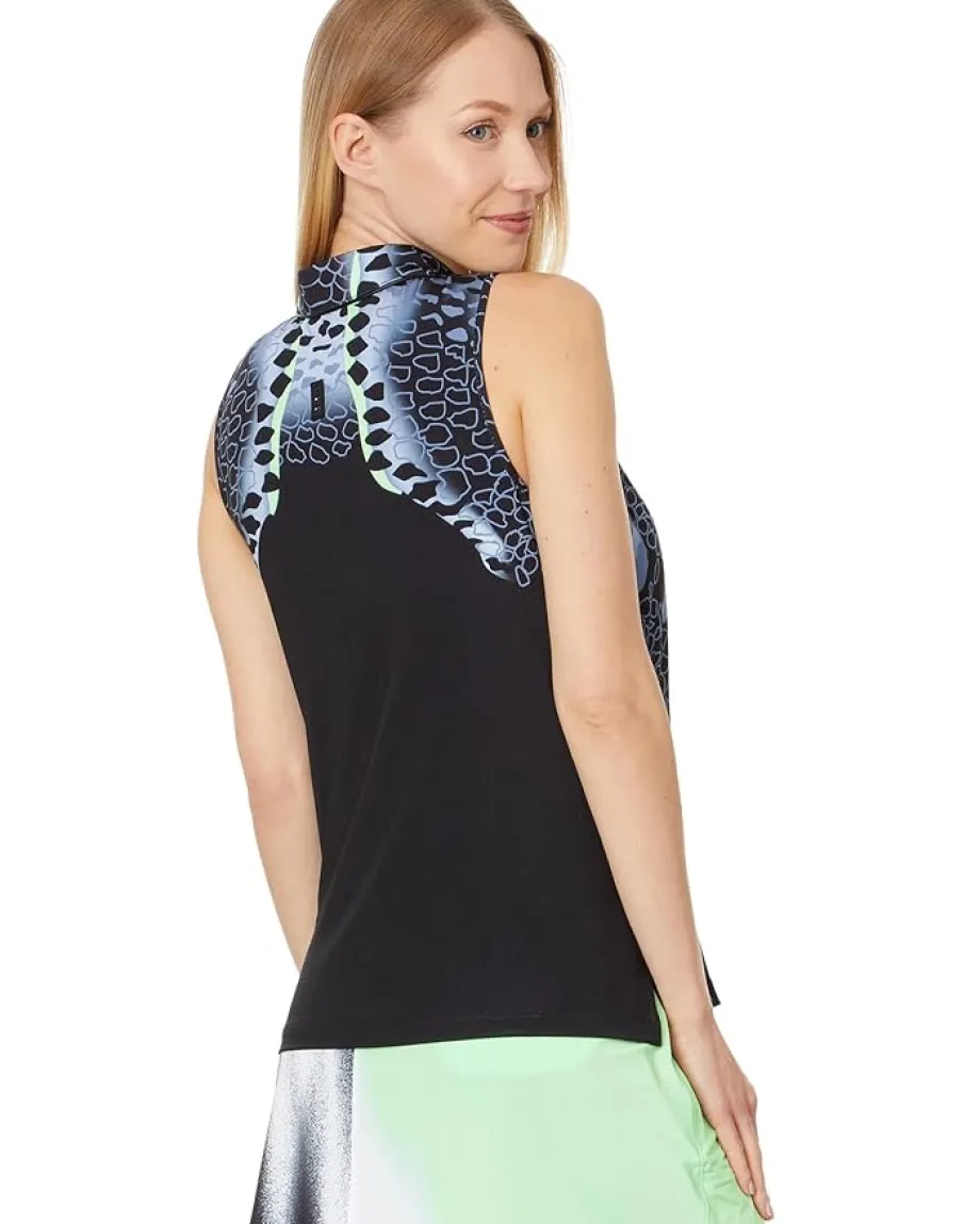 Jamie Sadock Snake Sleeveless Top Jet Discount