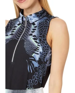 Jamie Sadock Snake Sleeveless Top Jet Discount