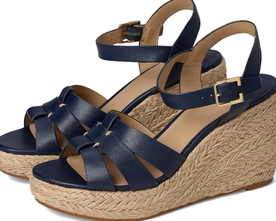 Lauren Ralph Lauren Soffia Espadrille Wedges Refined Navy Outlet