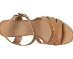 Women Lauren Ralph Lauren Soffia Nappa Leather Sandals