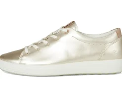 ECCO Soft 7 Floral Sneaker Pure White Gold Floral Trim Clearance