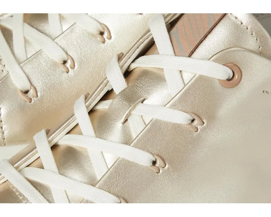 ECCO Soft 7 Floral Sneaker Pure White Gold Floral Trim Clearance