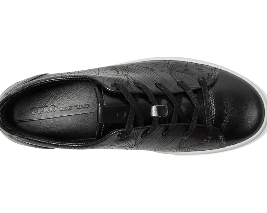 ECCO Soft 7 Floral Sneaker Silver Metallic Floral