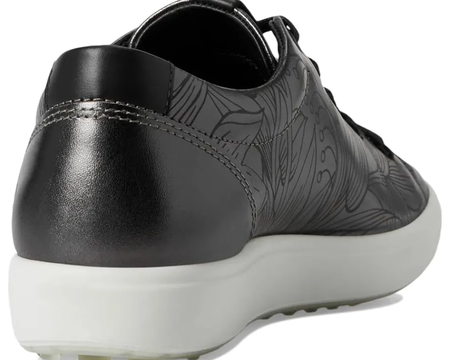 ECCO Soft 7 Floral Sneaker Silver Metallic Floral