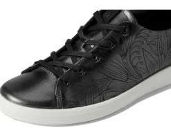 ECCO Soft 7 Floral Sneaker Silver Metallic Floral