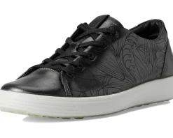 ECCO Soft 7 Floral Sneaker Silver Metallic Floral