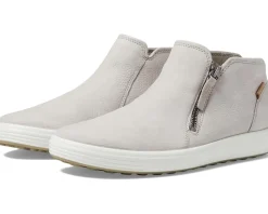 ECCO Soft 7 Low Cut Zip Bootie Grey Rose