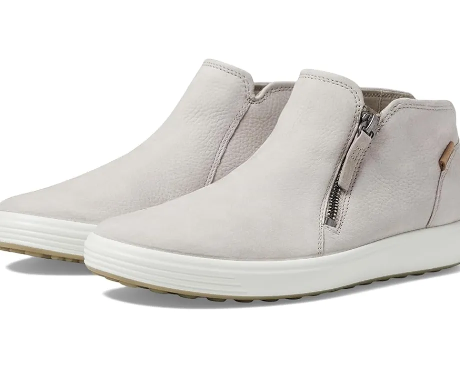 ECCO Soft 7 Low Cut Zip Bootie Grey Rose