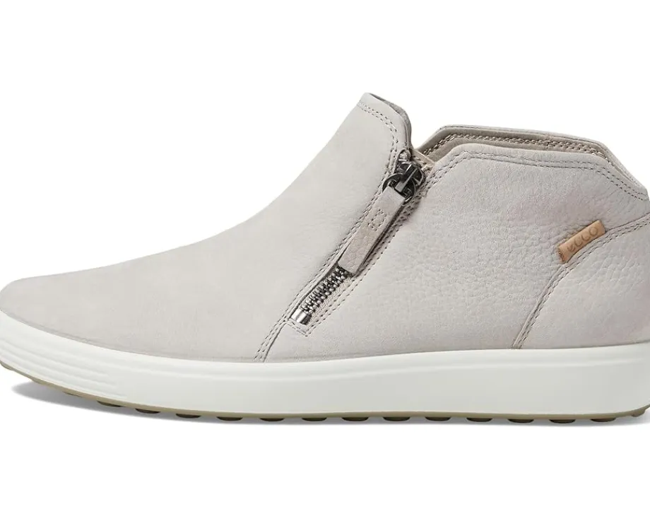 ECCO Soft 7 Low Cut Zip Bootie Grey Rose