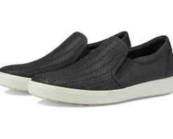 ECCO Soft 7 Woven Slip-On II Black Cow Leather Sale