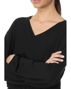 Beyond Yoga Soft Spoken Cropped Pullover Black Hot