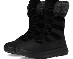 ECCO Sport Solice Waterproof High Snow Boots Black Nubuck Primaloft Outlet