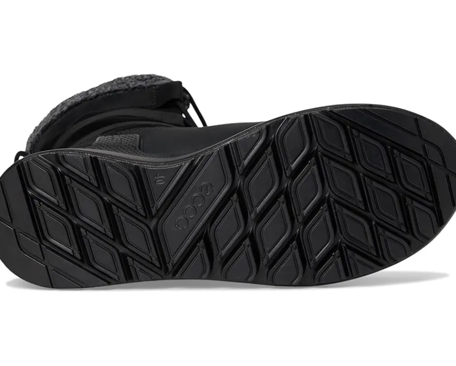 ECCO Sport Solice Waterproof High Snow Boots Black Nubuck Primaloft Outlet