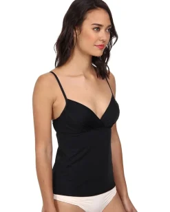 Women Badgley Mischka Solid Shirred Underwire Tankini Top
