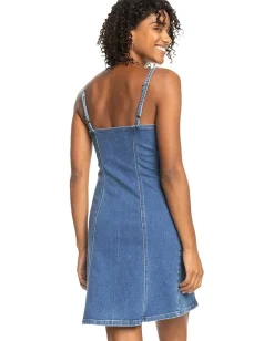 Roxy Some Dance Denim Dress Medium Blue