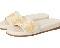 Jack Rogers Somerset Slide - Nappa/Raffia Ivory/Natural Sale