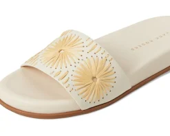 Jack Rogers Somerset Slide - Nappa/Raffia Ivory/Natural Sale